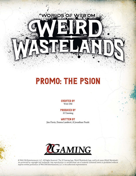 Worlds of WebDM - Weird Wastelands (Psion Promo)